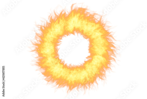 Burning circle flame rectangle fire shape flammable detonation art