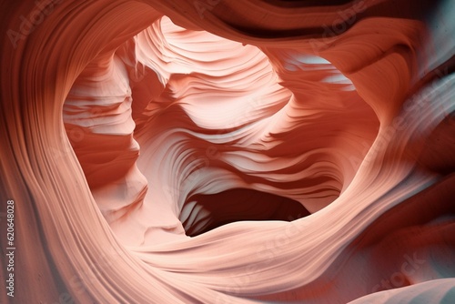 Pastel-colored abstract terra layers in archway. Creative background. Generative AI