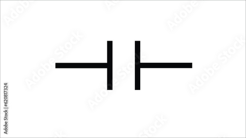 A capacitor symbol for electronic circuit | capacitor symbols icon
