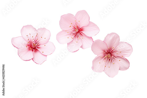 Beautiful sakura flowers isolated on white