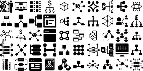 Mega Collection Of Structure Icons Collection Hand-Drawn Linear Modern Web Icon Icon, Scientific, Accessibility, Business Logotype Isolated On Transparent Background
