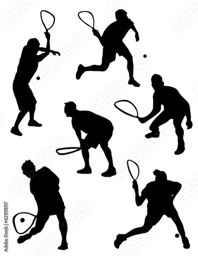 Racquetball silhouettes