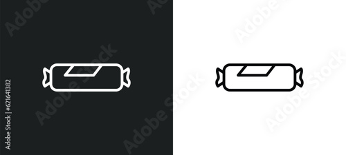 bolster outline icon in white and black colors. bolster flat vector icon from construction collection for web, mobile apps and ui.