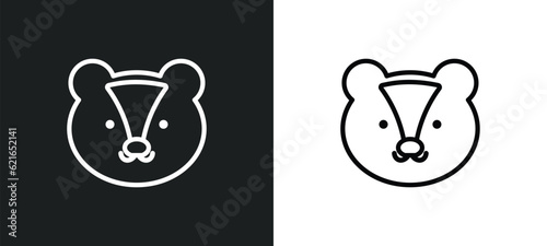 skunk outline icon in white and black colors. skunk flat vector icon from animals collection for web, mobile apps and ui.
