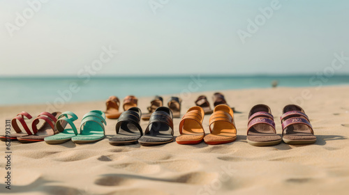 Sandals at the beach, HD, Background Wallpaper, Desktop Wallpaper
