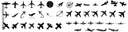 Aircraft icon vector set. airplane illustration sign collection. plane symbol or logo.