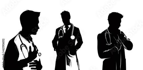 silhouettes of doctor 