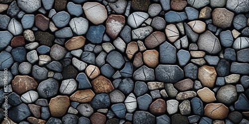 Stone fragment pattern mosaic background. AI Generated,