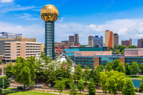 Knoxville, Tennessee, USA downtown at World's Fair Park.