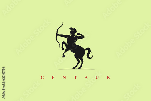 logo centaur horse spartan archer warrior trojan silhouette mythical creature