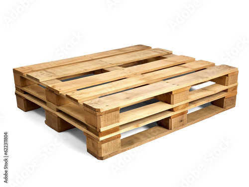 Wooden pallet isolated on transparent or white background, png