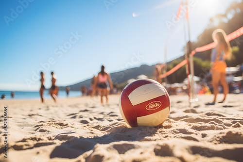 summer vacation volleyball ball ai generated art 