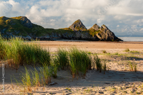 Three Cliffs Bay on the Gower peninsula, Swansea, South Wales.