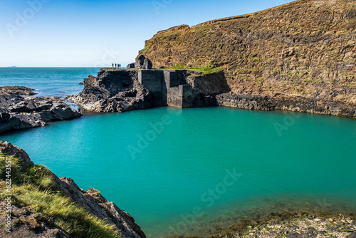 The Blue Pool at Abereiddy on the Pembrokeshire coast in Wales.
