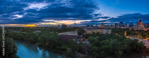 sunset over the river Winnipeg