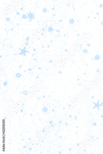 Digital png of snowflakes on transparent background