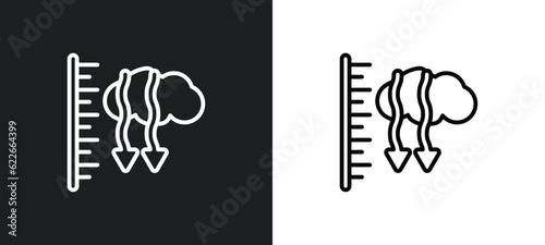 atmospheric pressure outline icon in white and black colors. atmospheric pressure flat vector icon from weather collection for web, mobile apps and ui.