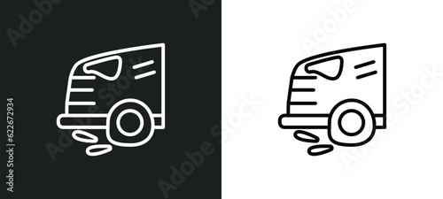 car tire blowout outline icon in white and black colors. car tire blowout flat vector icon from transport collection for web, mobile apps and ui.