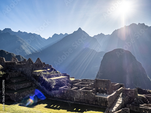 Ruinas de Machu Picchu en el Valle Sagrado, Cuzco, Cusco, Peru