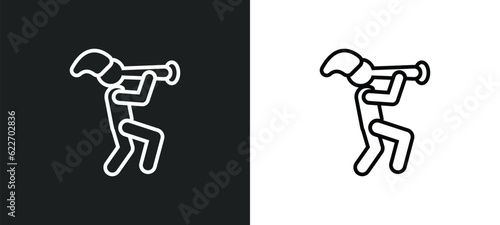 pied piper of hamelin outline icon in white and black colors. pied piper of hamelin flat vector icon from music collection for web, mobile apps and ui.