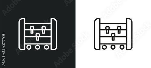 foosball outline icon in white and black colors. foosball flat vector icon from arcade collection for web, mobile apps and ui.
