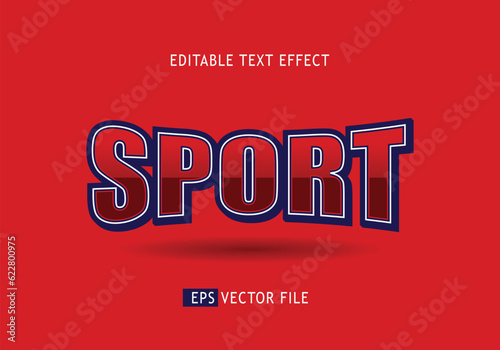Sport editable text effect graphic style