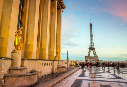 Eiffel Tower in Paris with Trocadero
