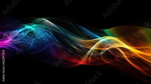 Spectrum Streaks Mesmerizing Line Rainbow Background