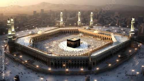Kaaba in Mecca Saudi Arabia Generative AI