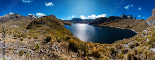 Viconga Lagoon located in Uramasa community, Cajatambo province, at 4600 msnm, in Lima Peru.