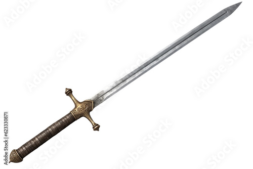 Broadsword. isolated object, transparent background