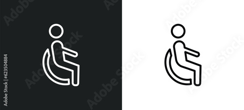 disability icon isolated in white and black colors. disability outline vector icon from signs collection for web, mobile apps and ui.