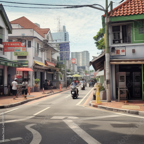 Modern town hyper realistic in Malacca town.