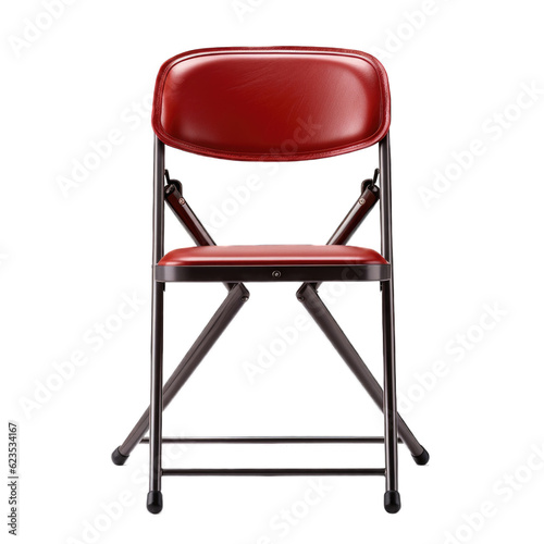 Folding chair isolated on transparent background. Generative AI