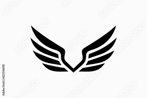 wings and shield Vector Logo Premium 