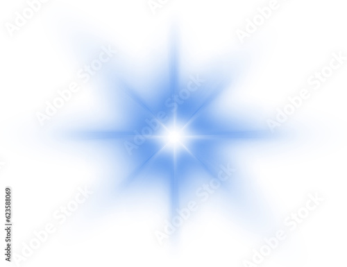 Light star blue png. Light sun blue png. Light flash blue png. vector illustrator. 