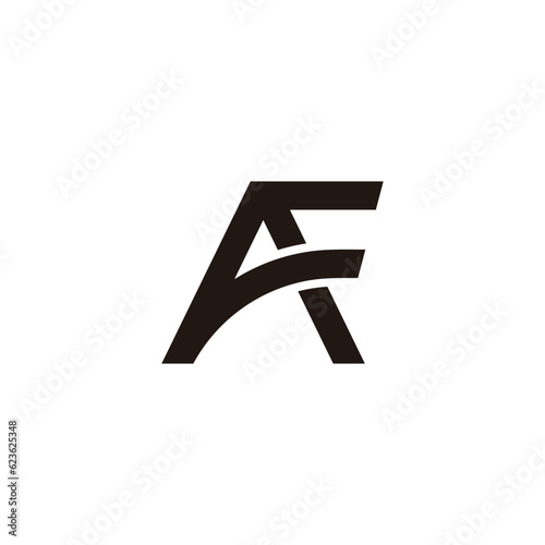 letter af arrow simple geometric line logo vector