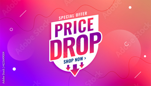 modern style price drop sale banner for special event or festival