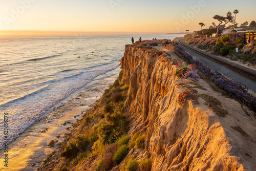 Beautiful sunset at the Del Mar beach