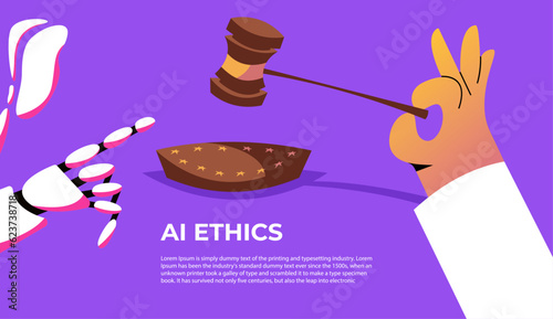 The ethics of artificial intelligence. The court is judged by artificial intelligence. AI use framework.