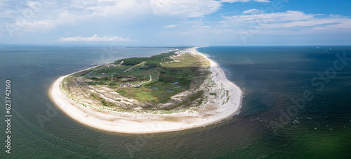Aerial view of the historic Fort Morgan near Gulf Shores