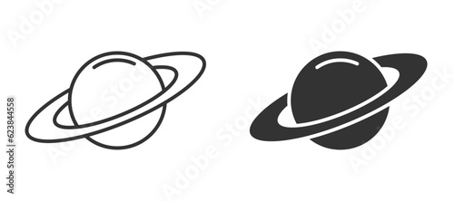 Planet Saturn icon. Vector illustration.