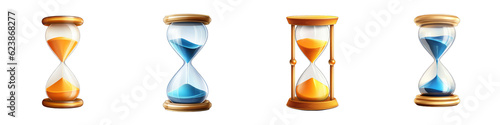 Hourglass clipart collection, vector, icons isolated on transparent background