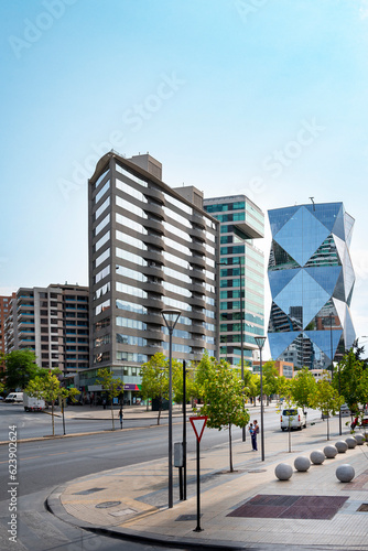 Santiago, Chile, 0108, 2020. Las Condes neighborhood is known for its moderns buildings of banks and financial companies, shopping centers, wide avenues, lively gastronomic scene, and squares. 