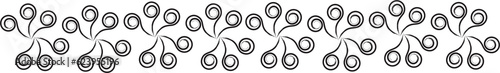 Digital png illustration of black spiral shapes on transparent background