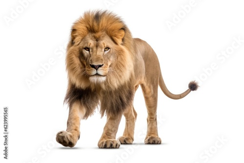 Lion isolated on white background , Generative AI