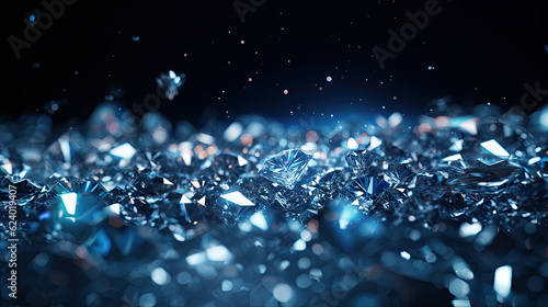 Wallpaper adorned with sparkling, multifaceted diamonds, creating a luxurious and opulent ambiance, generated AI