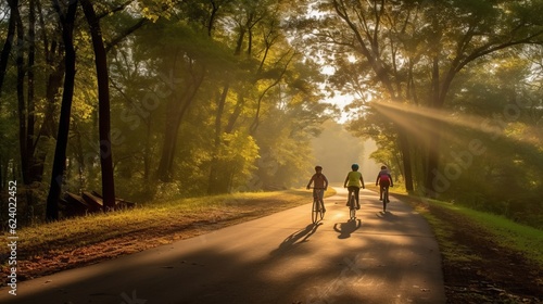 Family bike rides, walks along the paths, active recreation