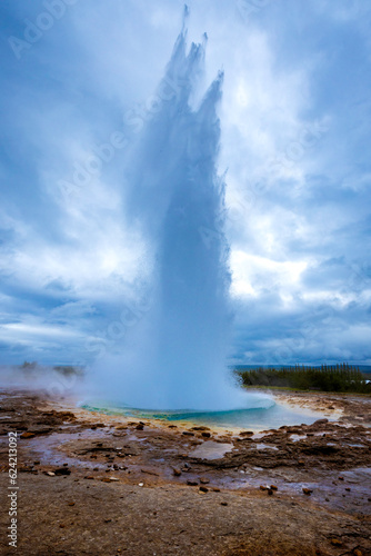 Geothermal Geysir near the town of Selfoss, Iceland