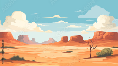 Desert Mountains Landscape Background